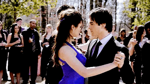 Damon and Elena from The Vampire Diaries